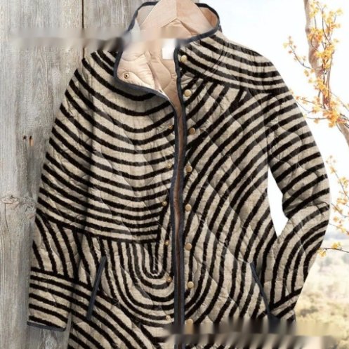 Women's Cozy Button Pocket Padded Coat