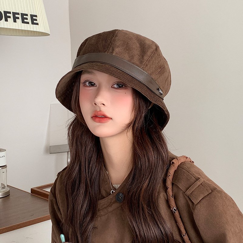Kids' Autumn & Winter Corduroy Fisherman Hat