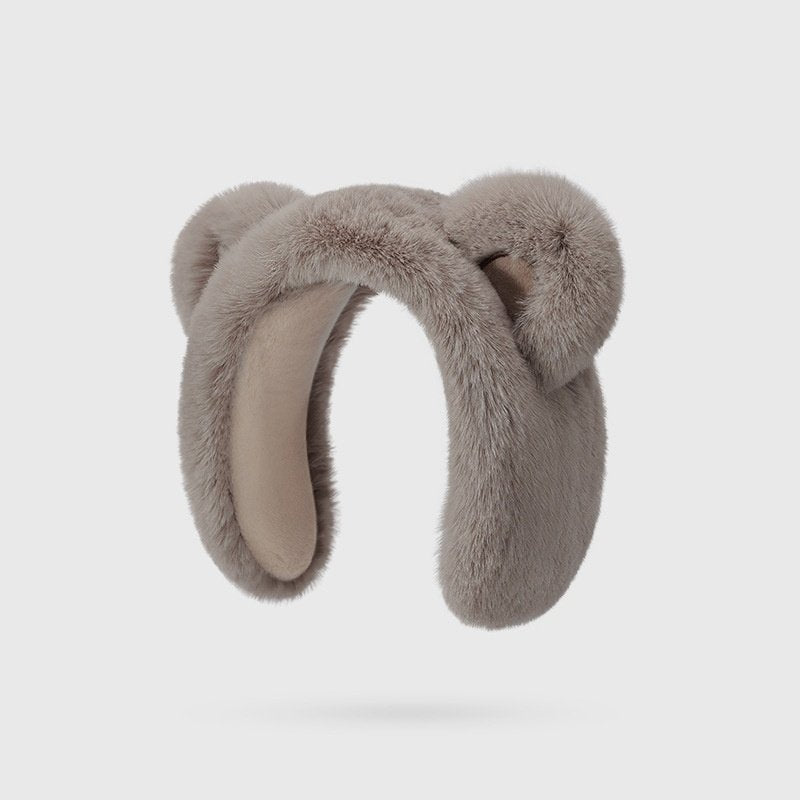 Cute Cartoon Bear Earmuffs for Women - Warm Winter Ear Warmers