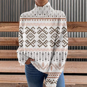 Cozy Striped Turtleneck Sweater for Women