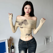 Women's Off-the-Shoulder Fall Top