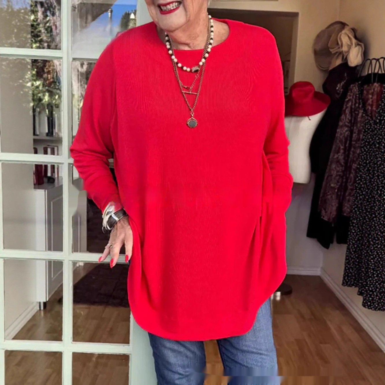 Sheer Sun Protection Knit Top
