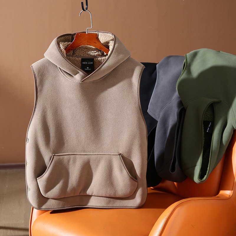 Slim Fit Hooded Vest for Men