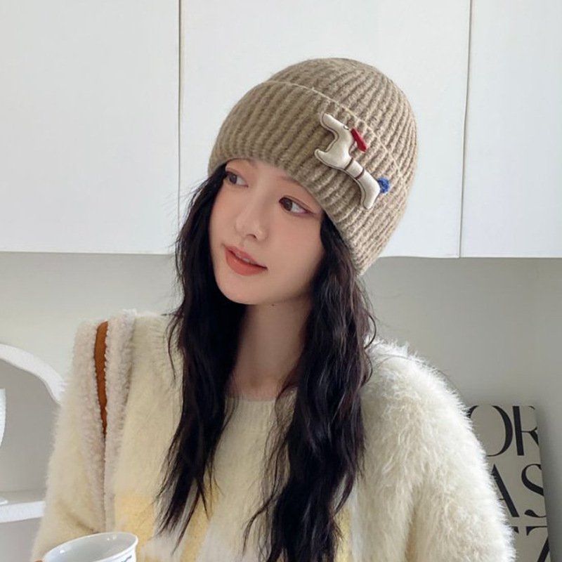 Warm Knitted Beanie Hats for Women, Windproof Ear Protection