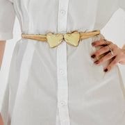 Metal Waist Chain Love Buckle for Women