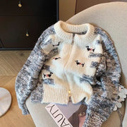 Cozy Puppy Sweater Cardigan for Women