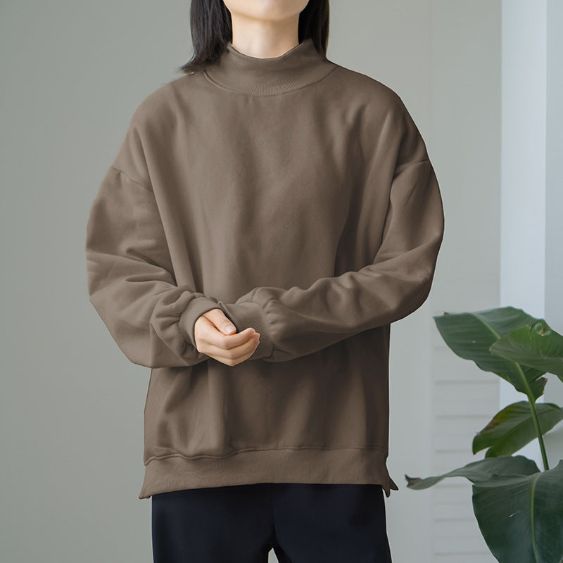 Cozy Oversized Brushed Fleece Pullover Hoodie for Women