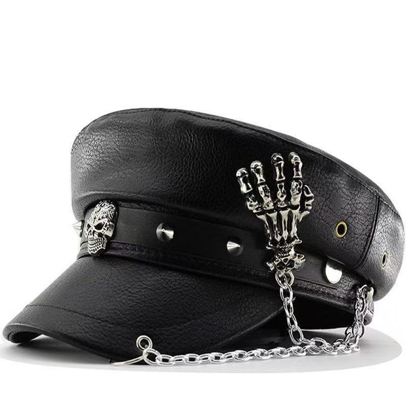 Fashion Navy Beret for Women, Y2G Style Flat Top Hat