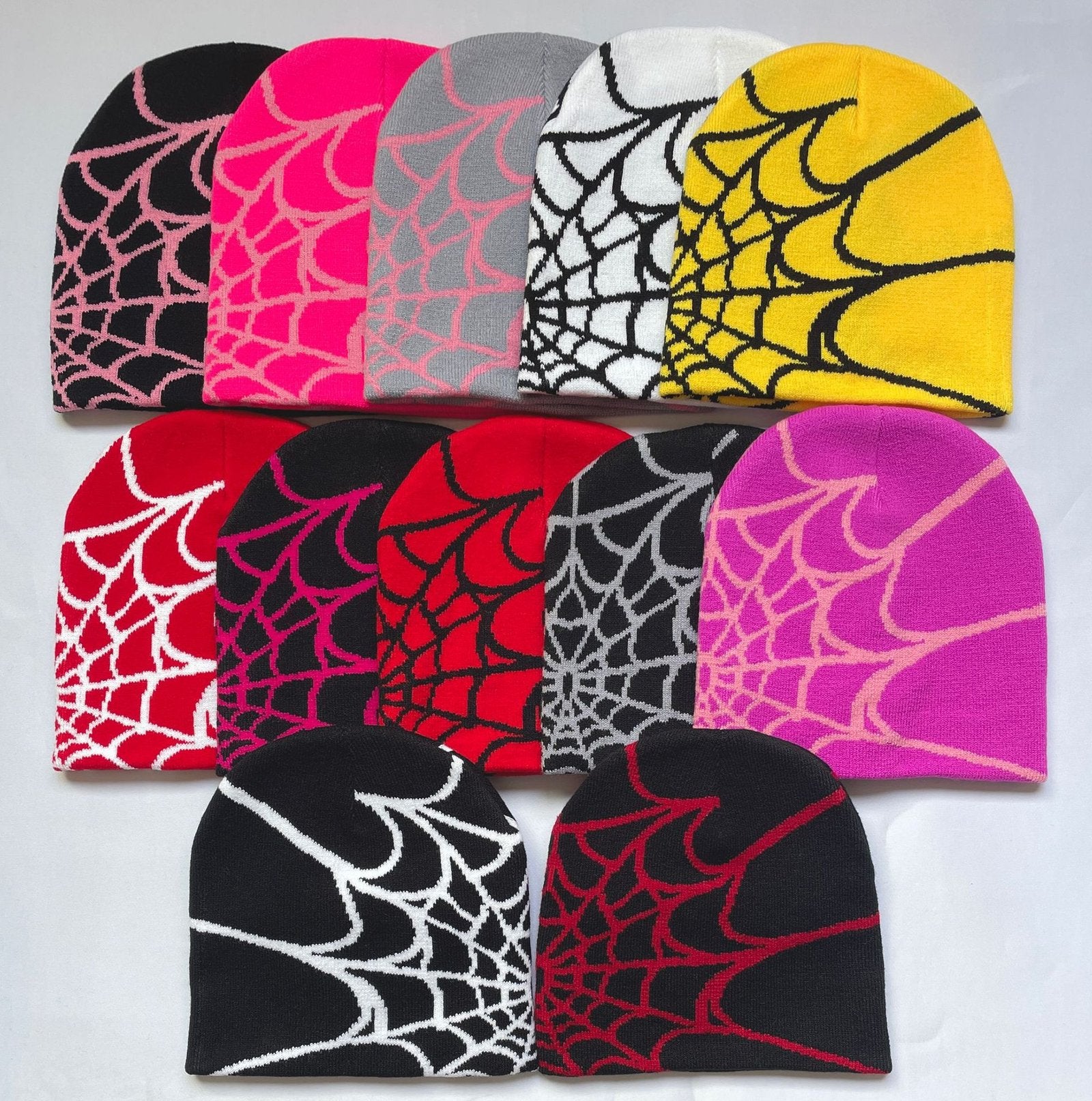 Acrylic Knit Women's Spider Web Hats