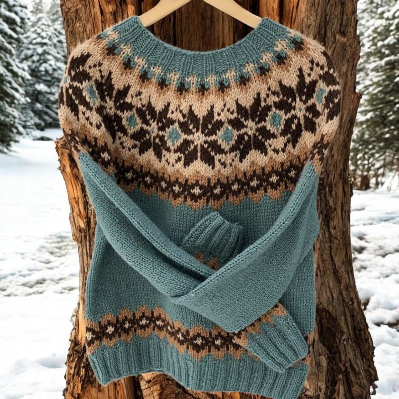 Cozy 3D Digital Print Pullover Sweater