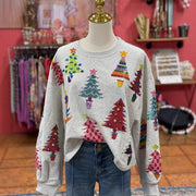 Colorful Christmas Tree Sequined Sweater