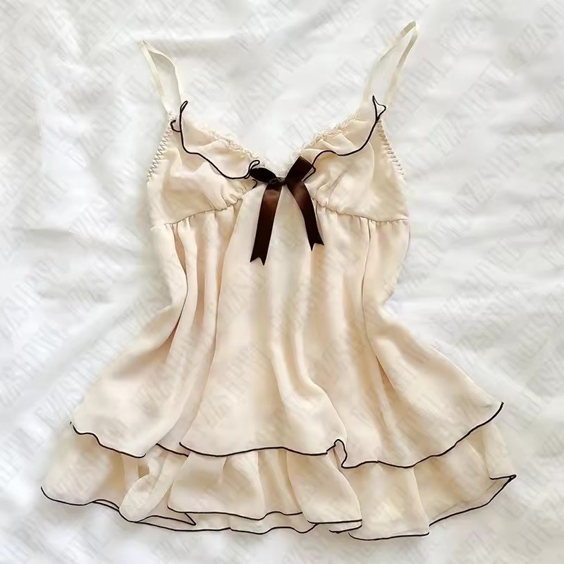 Beige Backless Sling Cami Top