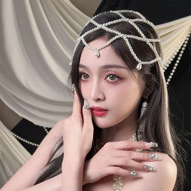 Timeless Pearl Water Droplet Hairband Headpiece