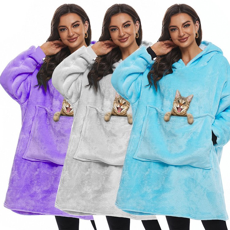 Cozy Pet Pocket Hoodie for Women