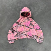 Retro Floral Digital Hoodie for Women