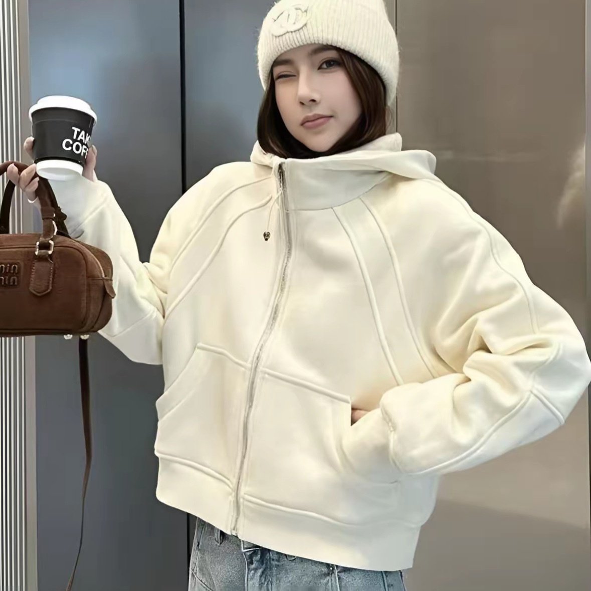 Cozy Hooded Fleece Lined Sweater for Women