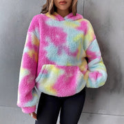 Cozy Tie-Dye Hooded Sweater for Women