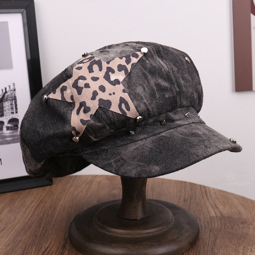 Leopard Print Sun Hat for Women - Breathable Sun Shade