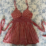Sexy Striped Lace Bow Cami Tops for Women