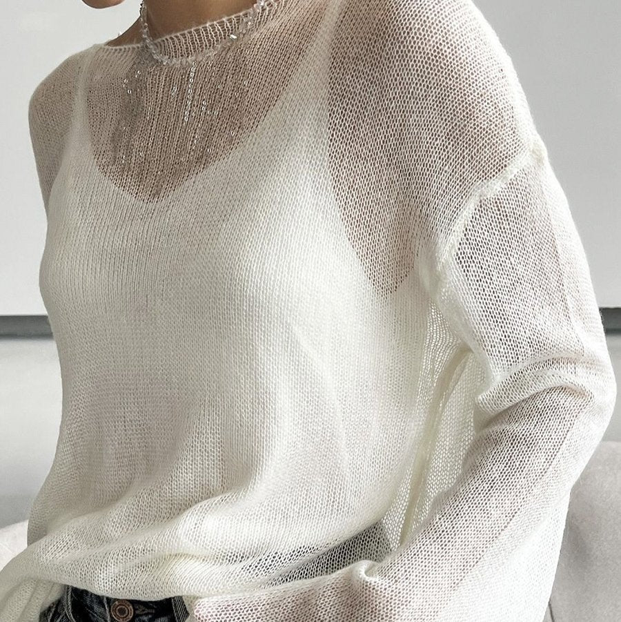 Women's Lightweight Sun-Protection Loose Knit Top