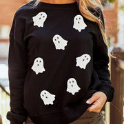 Women's Loose Fit Printed Pullover Sweatshirt