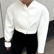 Women's Loose Fit Button-Up Short Coat