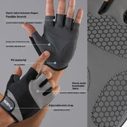Fitness Weightlifting Gloves for Women, Anti-Skid Shock Absorption Half-Finger Grip