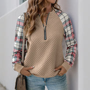 Retro Plaid Cardigan Sweater - Vintage Chic for Women