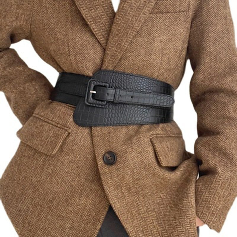 Extra Wide Elastic Waist Skirt Belt for Women
