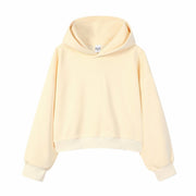 Cozy Cotton Cropped Hoodie for Women