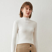 Women's Slim-Fit Long Sleeve Knit Bottoming Sweater Top