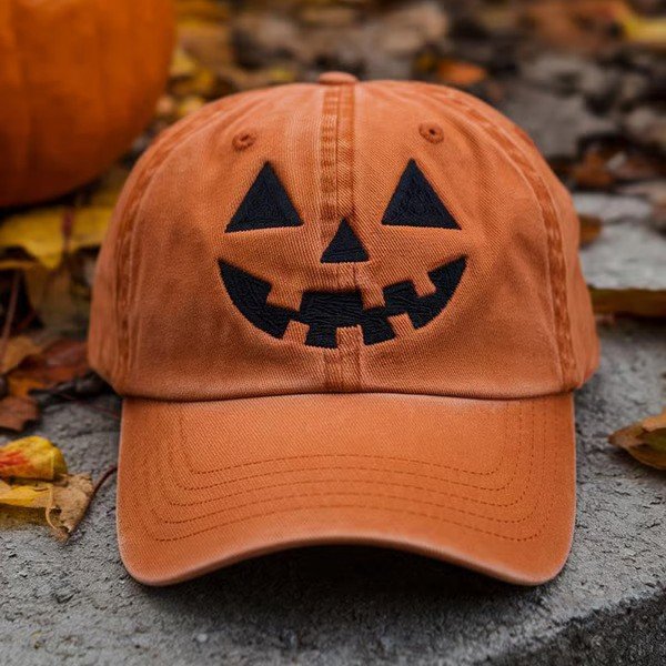 Autumn Pumpkin Printed Hat for Women