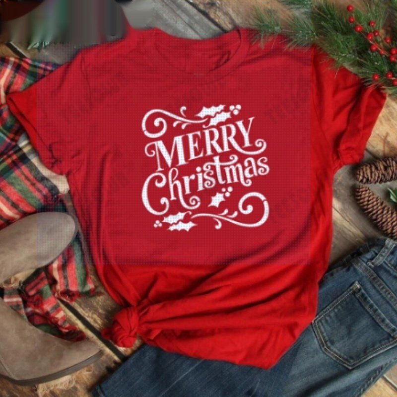 Women's Casual Christmas T-shirt