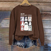Cute Ghost Sweatshirt Women's Long Sleeve Sweater