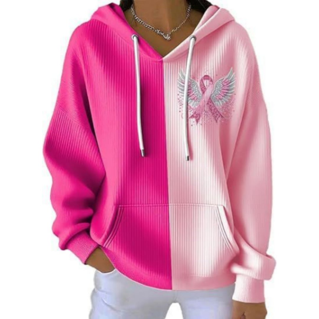 Cozy Striped Hooded Sweater for Women