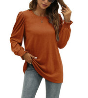 Cozy Cashmere Blend Puff Sleeve Top for Women