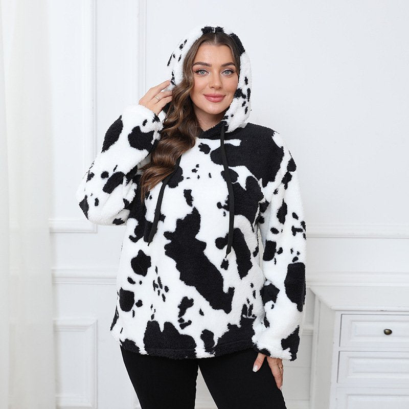 Plus Size Hoodie Pullover for Women - Comfortable Loose Fit