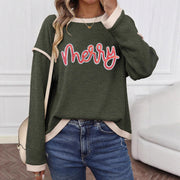 Chic Solid Color Long-Sleeve Stitching Shirt for Women