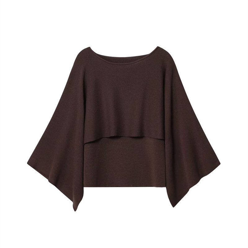 Chic Striped Layered Knit Top for Effortless Casual Style