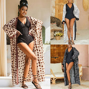 Chic Printed Beach Cover-Up & Swimsuit Sunscreen
