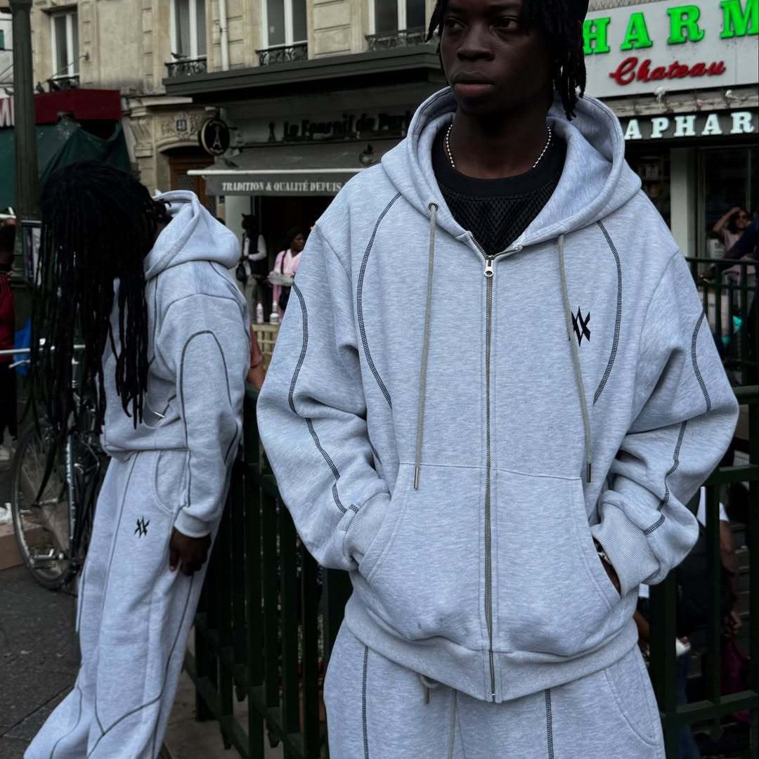 Cozy Hooded Cardigan Sweatpants Set for Men & Women