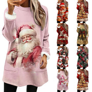 Cozy Snowman Velvet Sweater for Women