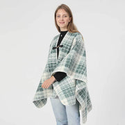 Cozy Plaid Shawl for Women, 4-Season Warmth