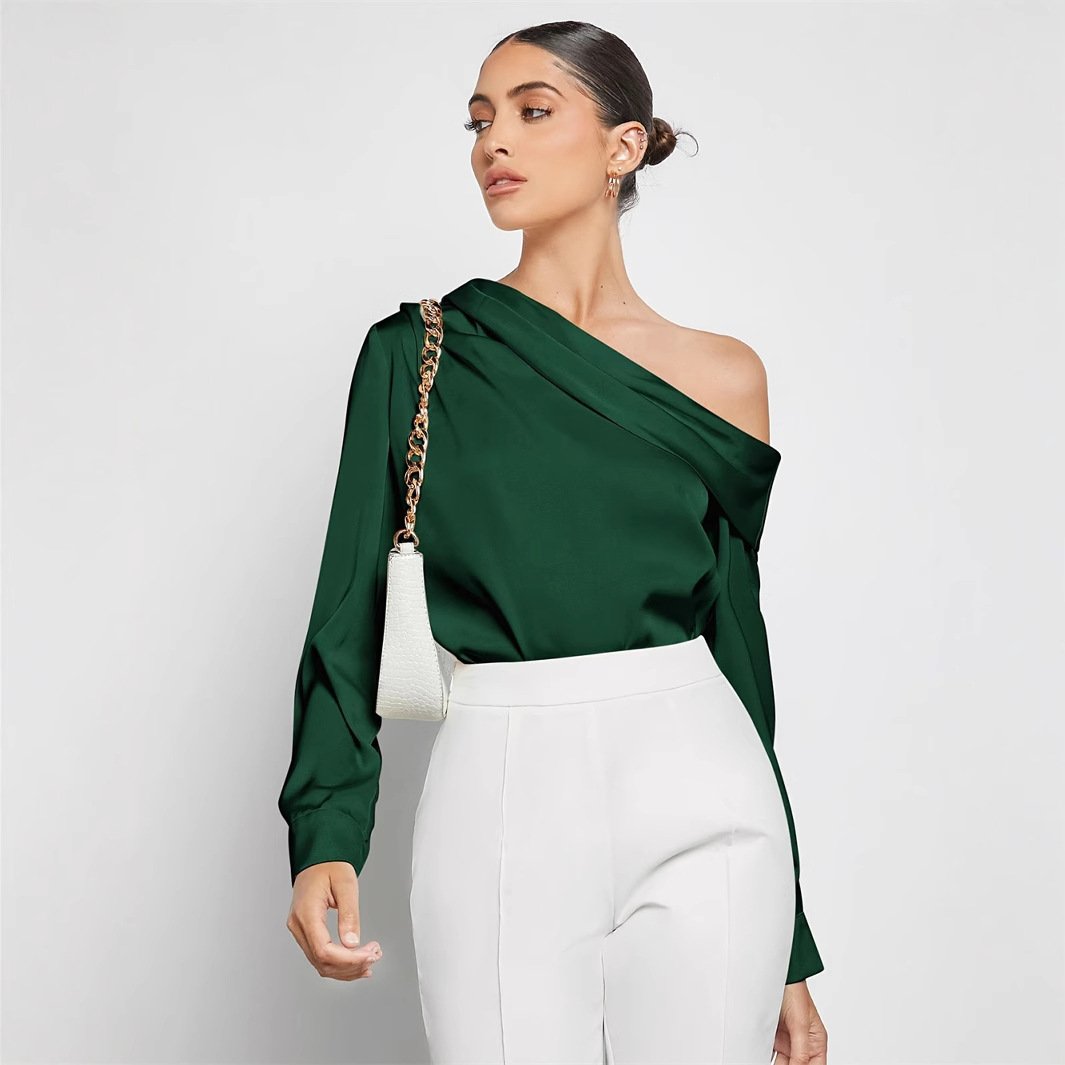 Chic Elegant Off-Shoulder Long Sleeve Women's Top