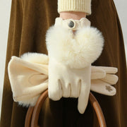 Warm Women's Cashmere Gloves for Cold Winter