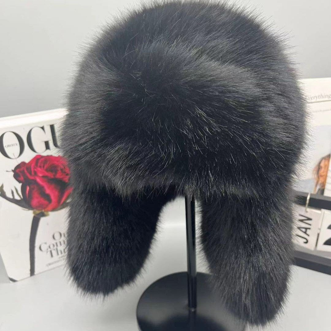 Autumn Winter Fox Fur Hat for Women