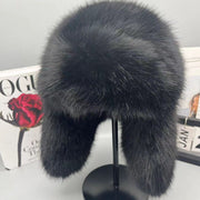 Autumn Winter Fox Fur Hat for Women