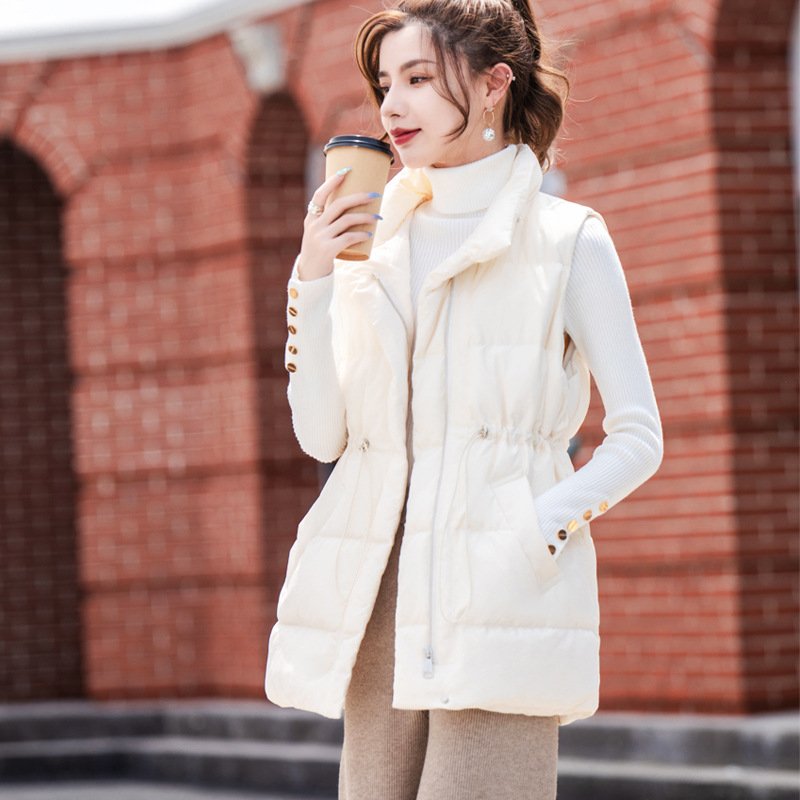Lightweight Korean-Style Short Down Vest for Women