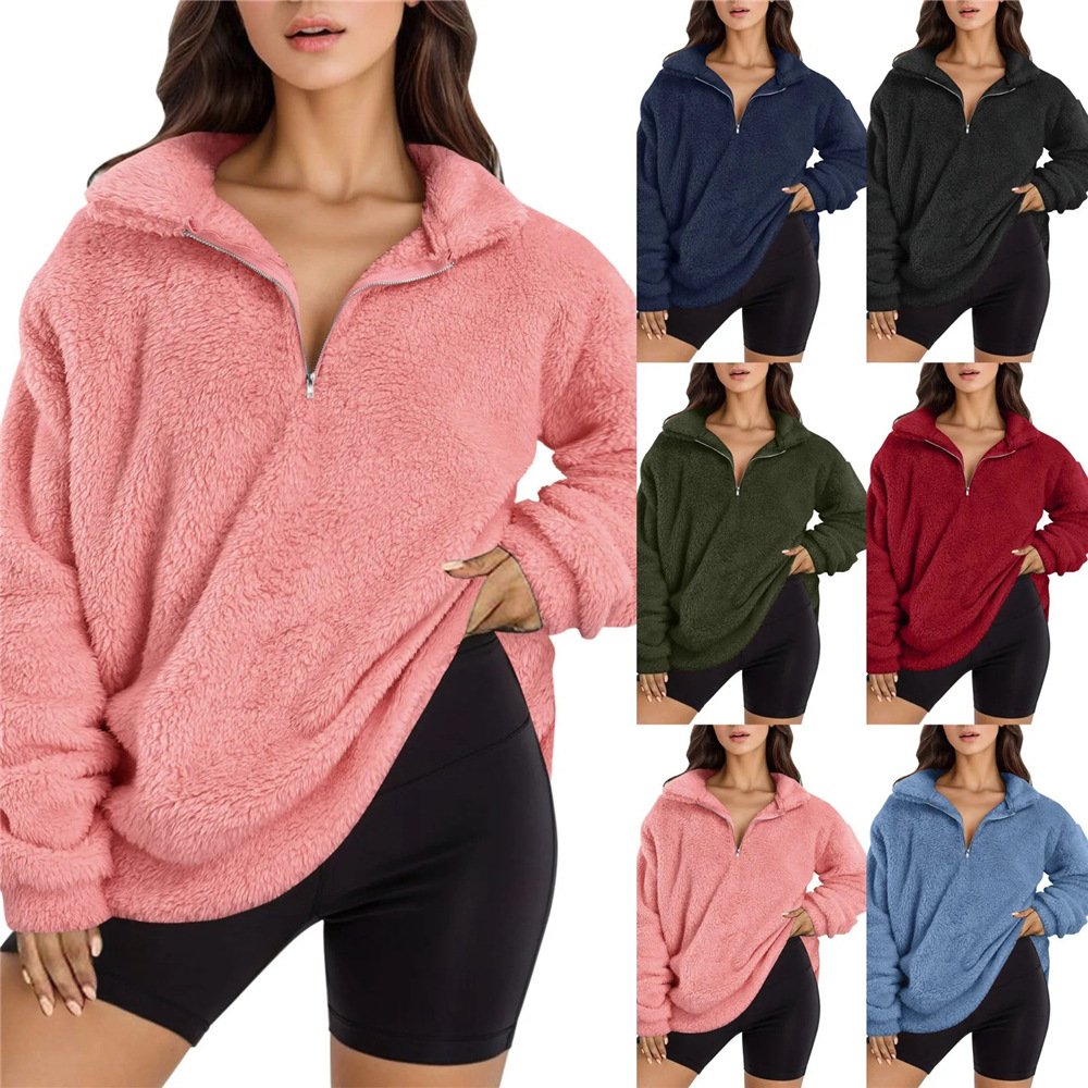 Cozy Stand Collar Sweater for Women