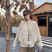 Vintage Stripe Women's Casual Pullover Sweater